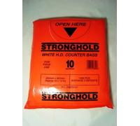 1000 x White Counter Bags 10" x 12" (250mm x 300mm) 10 Micron Pouched (free P&P on all products)