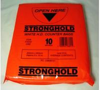 1000 x White Counter Bags 8" x 10" (200mm x 250mm) 10 Micron Pouched