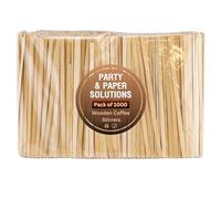 1000 x Wooden Coffee Stirrers Eco Friendly - 12cm
