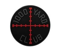 1000 Yard Club PVC Tactical Morale Patches, Sniper Military Outdoor Backpack Armband Badges, 8 cm,