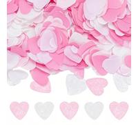 10000 Pcs Heart Shaped Biodegradable Confetti,Pink White Wedding Confetti,Biodegradable Confetti For Wedding,Valentines,Christmas,Anniversary,Birthday Table Decoration