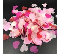 10000 Pcs Heart Shaped Confetti,4 Colours 2.5CM Wedding Confetti(White, Pink, Rose, Red), Biodegradable Paper Confetti for Valentine’s, Christmas Decoration Party Supplies Events