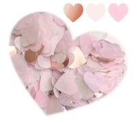 10000 Pcs Larfraecy Heart Shaped Biodegradable Confetti Wedding Confetti Biodegradable for Valentine's, Christmas, Anniversary,Birthday Table Decoration