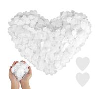 10000 Pieces Heart Shaped Biodegradable Confetti, 100g White Confetti, 2.5cm Wedding Confetti Biodegradable, Biodegradable White Confetti For Weddings, Birthday Decoration, Anniversary