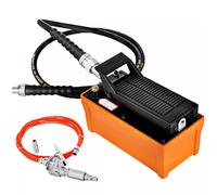 10000 PSI Air Hydraulic Foot Pump 2.3L with Hose and Spray Gun Adjustable 700 kg/cm2 Pressure 0.7-1 Range Durable Design for Heavy Machinery Lifting Moving and Upgrading Ideal for Industrial Use