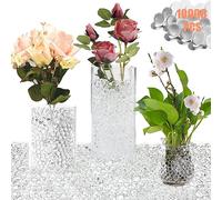 10000 Water Beads, Clear Jelly Water Gems Water Gel Jelly Balls Vase Filler Beads for Floating Candles Making, Wedding Party Decoration Centerpiece, Festive Floral Decoration Flower Arrangement