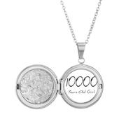 10000 years old Girl Age Art Deco Fashion Locket Necklace Hold Picture Jewelry Birthday Gift
