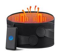 10000mAh Cordless Heating Pad with Massager for Back Pain Relief, 50-67" Lower Back Massager with 3 Heat &Timer, 5 Vibration Portable Heating Pad for Cramps, Thanksgiving Christmas Gift for Women Men