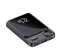 10000mAh Magnetic Qi Wireless Power Bank 22.5W Super Fast Charging, Portable Charger, PD20W Two-Way Fast Charge, LED Display Compatible with iPhone 15/15 Plus / 15 Pro / 15 Pro Max [BLACK]