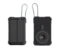 10000mAh Magnetic Solar Power Bank - 22.5W Fast Charging, Built-in Cable & LED Light for Outdoor Activities