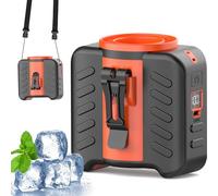 10000mAh Portable Personal Waist Neck Rechargeable Fan, 5 Speeds 10500RPM Turbo Airflow, 25-Hour Runtime, Versatile Personal Hands-Free & Wearable Clip Belt Fan for Camping, Jobsite, Outdoor, Travel