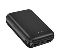 10000mAh power bank external charger 2x USB ports + Micro USB port Akashi Black