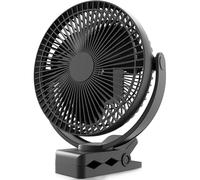 10000mah Rechargeable Portable Fan, 8-inch Battery Operated Clip On Fan, Usb Fan, 4 Speeds, Strong Airflow, Sturdy Clamp For Office Desk Golf Car Outd