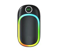 10000mAh USB Rechargeable Portable Power Bank Charger Heater 12 Max Heating Time Hand Warmers Power Bank Outdoor Hand Heater Automatic Power Cut-Off Electric Handwarmers with Light for Outdoor Camping