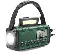 10000MAh Weather Radio, 2-lN-1 Lighting Tool for Emergency, AM/FM/NOAA, 3W LED Flashlight, 2 Emergency Light Sources, 48 Pcs Reanding Lamp, wonderful radioyour penfetc companionfor out door olive