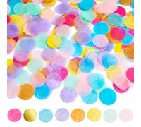 10000PCS/100g Multicolor Paper Confetti 1inch Wedding Confetti Round Table Paper Confetti for Balloons Valentine's Day Wedding Birthday Party Decoration