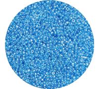 10000PCS 2mm Crystal Sky Blue Seed Beads for Jewelry Making, Small Craft Glass Beads for Bracelet Making, DIY Necklace Earring Keychain and Crafting