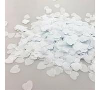10000pcs Biodegradable Heart Confetti - Wedding-themed Heart-shaped Tissue Paper, Party-themed Floral Confetti, Biodegradable CONFETTI with Fit for Birthday Wedding Family Gathering (White)