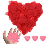 10000PCS Biodegradable Paper Confetti, 80g Red Heart Shaped Wedding Confetti for Anniversary, Birthday, Graduation, Wedding, Bridal Shower & Baby Shower Parties Decorations (Red)