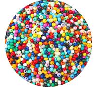 10000Pcs Colourful Glass Seed Beads Bulk for Jewellery Making, 2mm 11/0 Small Pony Beads for Bracelet Necklace Earring Making & Crafting
