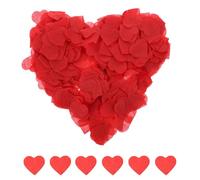 10000Pcs Heart Shaped Biodegradable Paper Confetti, Wedding Confetti Biodegradable, Romantic Birthday Ball Decoration for Weddings, Anniversary, Valentines, Baby Shower (Red)