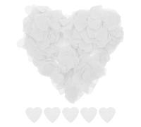 10000Pcs Heart Shaped Confetti, White Wedding Biodegradable Confetti, Romantic Birthday Ball Decoration for Weddings, Birthday, Anniversary, Valentines (80g)