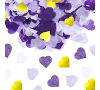 10000Pcs Purple and White Heart Shaped Biodegradable Paper Confetti, Wedding Confetti Red Biodegradable, Romantic Birthday Ball Decoration for Weddings, Anniversary, Valentines, Baby Shower
