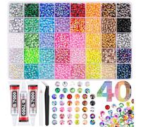10000pcs Resin Jelly Rhinestones Charming 5mm Mixed Color Flatback Gems Diamond Art Bedazzler Kit 3pcs 10ml B7000 Jewelry Glue Craft Book Shoes Nail Art