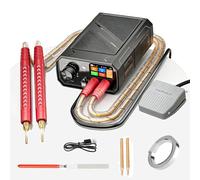 10000W Dual Pulse Battery Spot Welder, Portable Welding Machine, Hand Held Welder Machine, LCD Screen & Foot Pedal/Auto Dual Modes, 0.1-0.3mm Welding Nickel, Copper, for Battery Repair, DIY