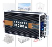 10000W Pure Sine Wave Inverter - 12V/24V/48V/60V DC to 110V/230V AC Converter for Solar Power, RV, Truck, Home Use - High Efficiency Automotive Inverter