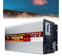 10000W Pure Sine Wave Inverter, DC 12V/24V/48V/60V/72V to 110V/220V AC Power Converter, Ideal for Camping & RV Use, High Efficiency Transformer for Reliable Power Supply