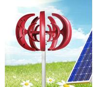 10000W Vertical Wind Turbine Generator - 5 Blades & Controller for Home & Factory Use, 24V Red Design, Efficient Renewable Energy Solution for Sustainable Power