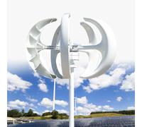 10000W Wind Turbine Generator 12V/24V/48V/110V/220V Vertical 5 Blade 3 Phase AC Permanent Magnet Generator Kit with Controller for Home Boat Chalet Motor Home