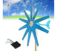 10000W Wind Turbine Generator, DC 12V/24V/48V, 3-Phase AC Permanent Magnet with Charge Controller, 8 Blade Design for Efficient Energy Production