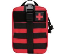 1000D Molle First Aid kit Pouch Rip Away | Tactical Tear Away Medical Pouch | Empty First Aid Bag for Vest, Pack, Belt | Camping Hiking (Red)