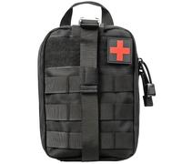 1000D Molle I.FAK Pouch Rip Away | Tactical Tear Away Medical Pouch | Empty First Aid Bag for Vest, Pack, Belt | Camping Hiking (Black)