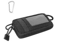 1000D Tactical Daily Carry Pouch Wallet Outdoor Key Coin Purse Belt Waist Bag Fanny Pack Earphone Bag for Hunting Camping (Black)