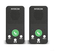 1000Ft Wireless Two Way Intercom Pager, Black Press Button System With 8 Volume & 4 Ringtones, Portable Communication Device For Home Office Outdoor & Seniors