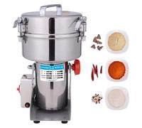 1000g Commercial Electric Grain Grinder Stainless Steel Spice Herb Grinder Oscillating Type Cereal Sprayer Powder Machine G Mill (304 Stainless Steel
