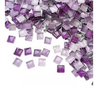 1000g Mixed Color for mosaic Glass Tiles 10x10x4mm Iridescent | for crystal Pieces for DIY Crafts Home Decor Bathroom Vases Coasters(H)