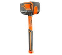 1000g Rubber Mallet Hammer - Heavy-Duty Non-Marking Rubber Head with Fiberglass Handle - 1kg Shock-Absorbing Soft Face Hammer for Paving, Carpentry, Tent Pegs & Construction