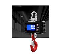 1000Kg/500Kg Digital Crane Scale Hanging Scale Portable Heavy Duty Backlight Industrial Hook Scales Unit Change Weighing Scale(LCD 500KG Black)