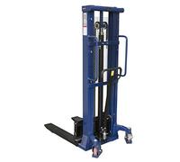 1000kg Manual High Lift Hand Hydraulic Pallet Stacker Truck Forklift Move 3000mm