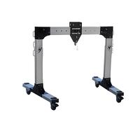 1000KG Portable Gantry Crane, Aluminum Frame with 360° Swivel Casters, Adjustable Height and Width for Truck Loading