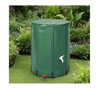 1000L Collapsible Rainwater Harvesting Barrel Durable Garden Water Tank Space-Saving Design Stable & Lightweight for Outdoor Use Eco-Friendly Water Storage Solution (Green)
