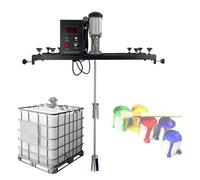 1000L Electric Agitator, 980W Paint Tank Mixer Machine with 720~1200mm Adjustable, Electric Fixed Stirring Device for Stirring Paint, Coating,