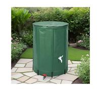 1000L Foldable Rainwater Harvesting Barrel Durable PVC Water Reservoir Weather-Resistant Eco-Friendly Outdoor Storage Green Color for Sustainable Water Conservation