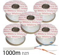 1000M Bt Telephone Copper Cable - 2 Pair 4 Core Telecom Line Extension Reel