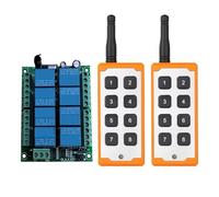 1000m DC12V 24V 8CH RF Remote Control Circuit Universal Wireless Switch Relay Receiver And Smart Transmitter For Garage Stable Signal, Rapid Response(SET-3)