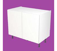 1000M Kitchen Base Cabinet By Kitchen Box C/w White Gloss Slab Doors & Soft Close Hinges